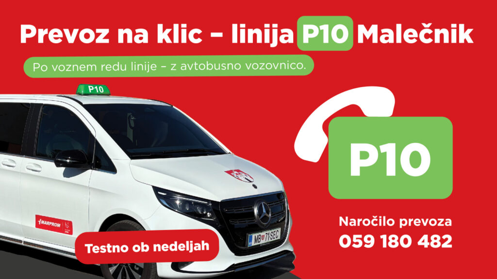 V Mariboru uveden testni prevoz na klic na avtobusni liniji P10 Malečnik